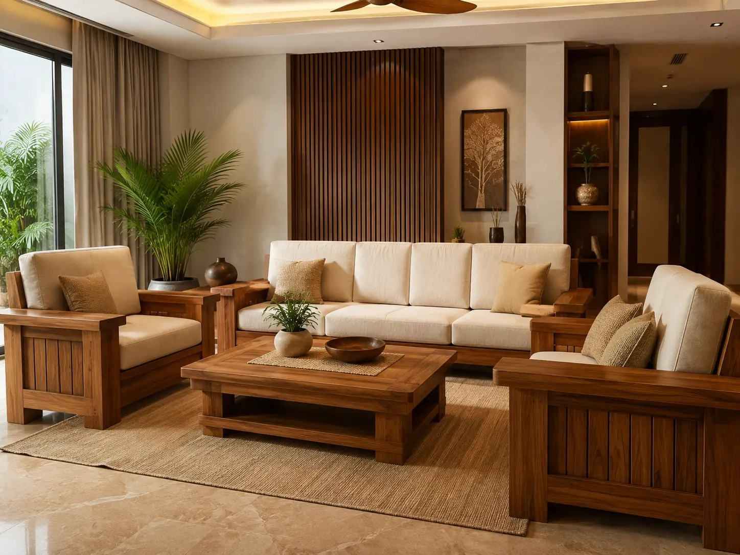 Teak Wood Designer Sofas